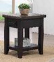EECI FuECI Furniture Ashford Brown End Table with Distressed Black Base-0