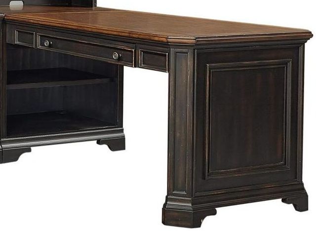 aspenhome® Hampton Black Cherry Peninsula Desk-0