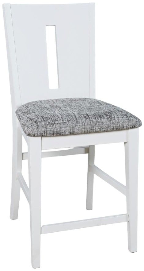 Jofran Inc. Urban Icon Gray/White Slotback Counter Stool-0