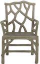 Currey & Company Woodland Portland/Faux Bois Arm Chair-1