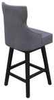 Nest Home Collections Lacey Barbury Stone/Medium Gray Swivel Counter Stool-3
