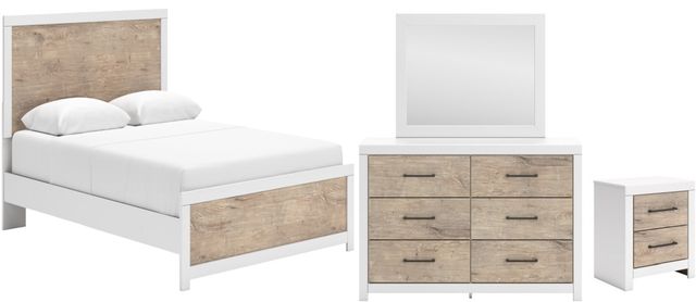 Signature Design by Ashley® Charbitt 4-Piece Two-tone Queen Panel Bed Set-0