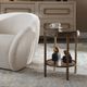 Uttermost® Cusano Antique Brass Round Marble Accent Table-1