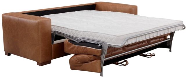 Leather Italia™ Savino Inglewood VIntage Brown Derby Queen Sleeper Sofa with Mattress-0