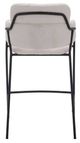 Zuo® Modern Marcel 2-Piece Black/Cream Counter Stool Set-3