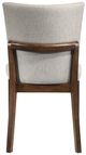 Crown Mark Salerno Beige/Brown Upholstered Dining Side Chair-3