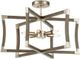 Currey & Company Bastian Chateau Gray/Contemporary Silver Leaf Lantern Chandelier-3