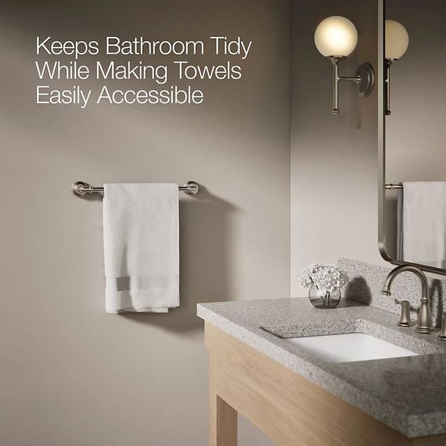 KOHLER® Bellera® Vibrant Brushed Nickel 18" Towel Bar-3