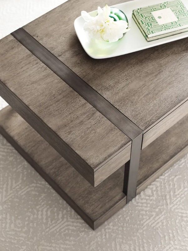 Hammary® Sandler Colt Gray Rectangular Coffee Table-2
