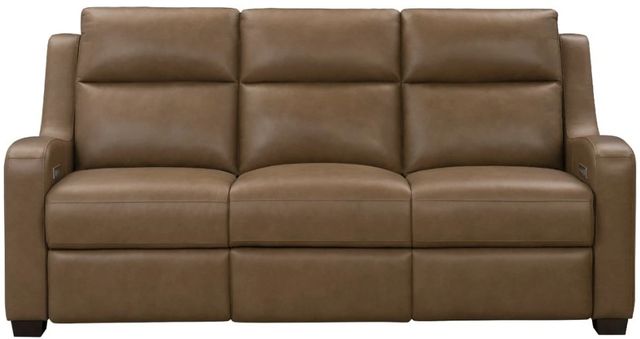 BarcaLounger® Ayden Hillwood Toffee Leather Power Reclining Sofa-3