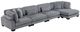 Homelegance® Traverse 4-Piece Gray Modular Sectional with Reversible Chaise-0