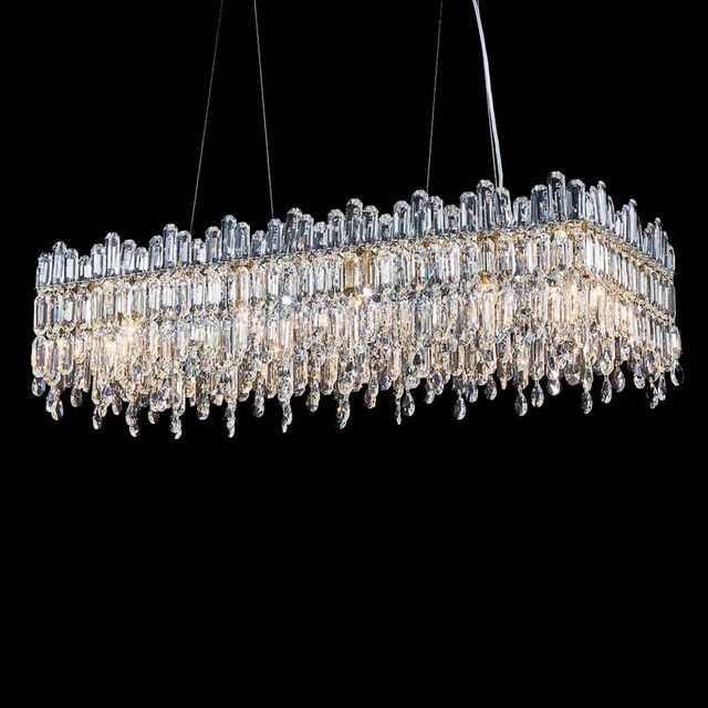 Michael Amini® Royal Crown Clear 12-Light Rectangular Chandelier-4