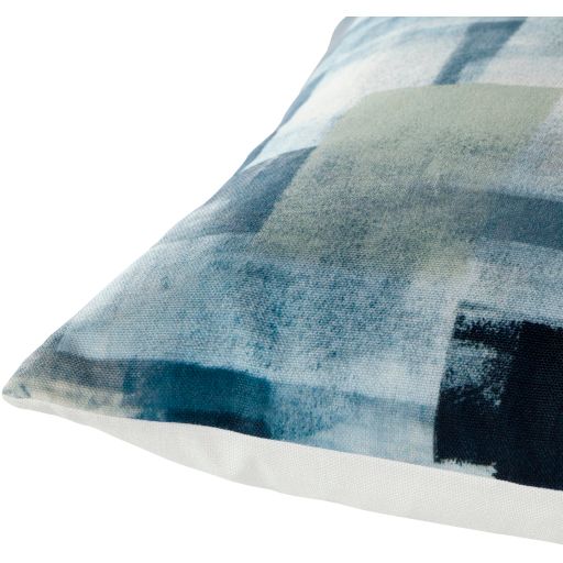 Surya Balliano Aqua 20"x20" Toss Pillow with Down Insert-1