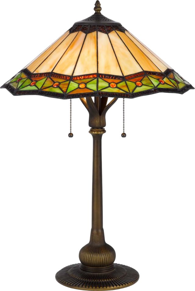 CAL Lighting & Accessories Tiffany Bronze Table Lamp-0