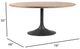 Nest Home Collections Ida Antique Natural 78" Oval Dining Table with Iron Base-2