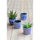 A & B Home 4-Piece Blue/White Terracotta Planter Set-5