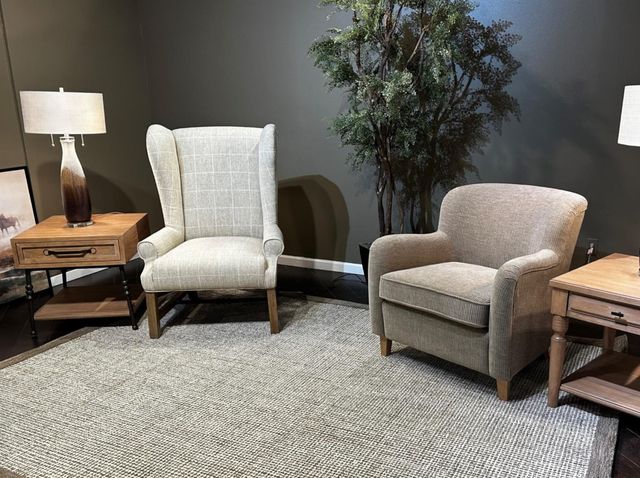 Bernards Tarrington Beige Wing Accent Chair-1