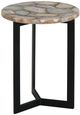 Hammary® Hidden Treasures Marble Accent Table with Black Base-0