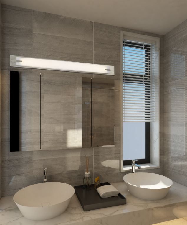 Cal® Lighting & Accessories Brushed Steel Vanity Light-1