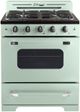 Unique® Appliances Classic Retro 30" Summer Mint Green Freestanding Gas Range-0