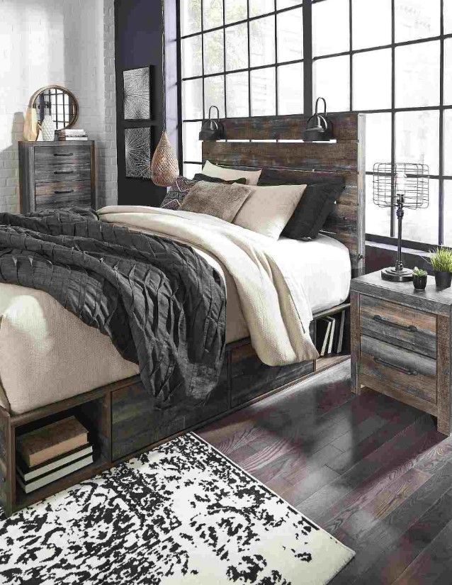Signature Design by Ashley® Drystan Brown Queen 4-Drawer Storage Panel Bed-4