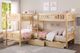 Homelegance® Bartly Natural Pine Youth Twin Corner Bunk Storage Bed-1