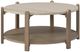 Bernards Trilogy Beige Cocktail Table with Toffee Base-0