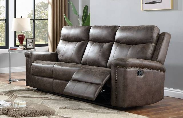 New Classic® Home Furnishings Quade Mocha Dual Manual Reclining Sofa-1