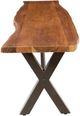 LH Home Live Edge Restore Brown/Gunmetal Grey 70" Bench-4