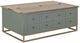 International Furniture Direct Timber Brown/Green Cocktail Table with Gold Base-0