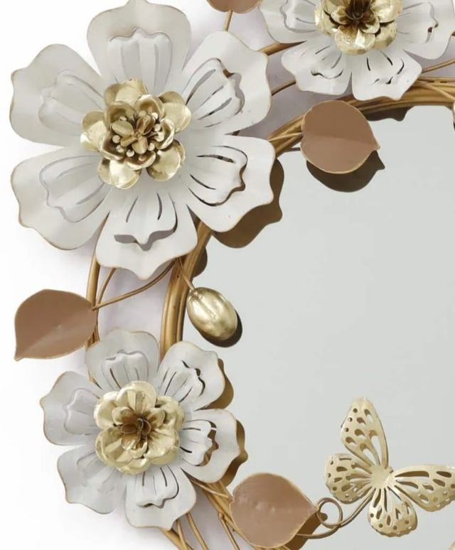 Classy Art Brown/Chrome/Gold Wall Mirror-1
