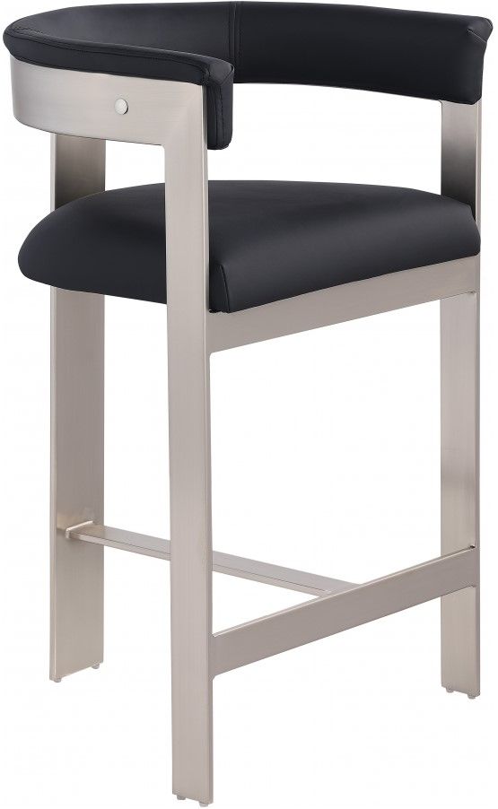 Meridian Furniture Romeo Black Vegan Leather Counter Stool-0