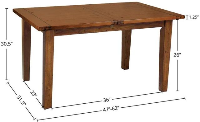 LH Home Irish Coast African Dusk Small Extension Dining Table-1