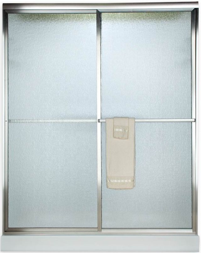 American Standard Prestige Silver Framed Sliding Shower Door-0