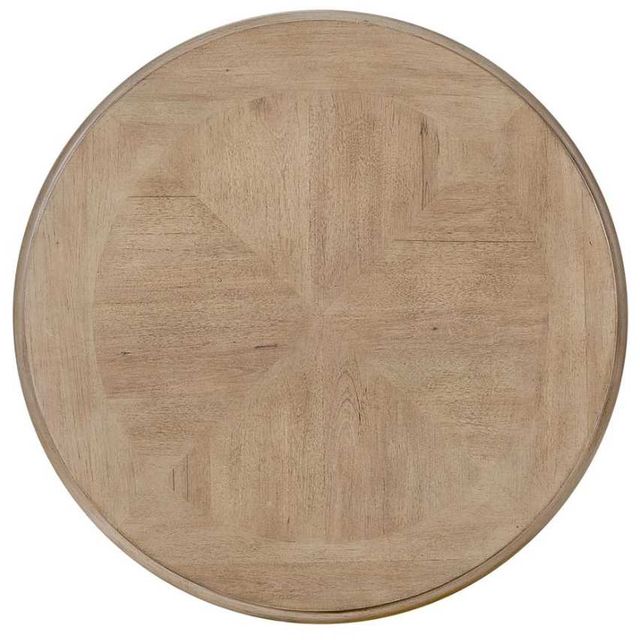 Liberty Furniture Turnberry Park Toasted Oat Round End Table with Washed White Base-3