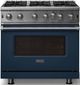 Viking® 5 Series 36" Slate Blue Pro Style Liquid Propane Gas Range-3