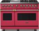 Viking® 5 Series 48" Valentine Pro Style Dual Fuel (LP) Range with Brushed Brass Trim-0