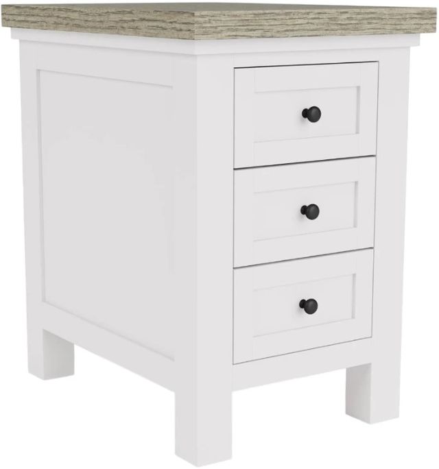 Riverside Furniture Cora Fog Chairside Table with Cloud Base-0