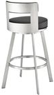 Armen Living Flynn Black/Brushed Stainless Steel 30'' Bar Stool-2