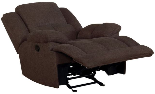 Coaster® Waterbury Brown Upholstered Glider Recliner-1