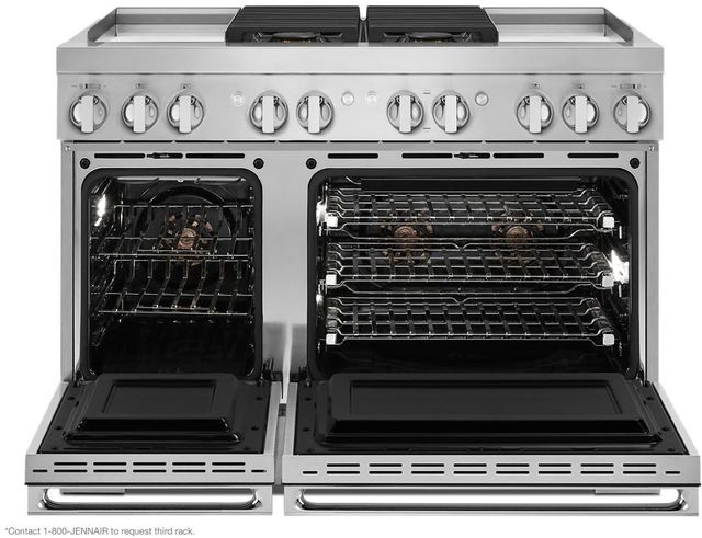 JennAir® NOIR™ 48" Stainless Steel Freestanding Dual Fuel Range-1