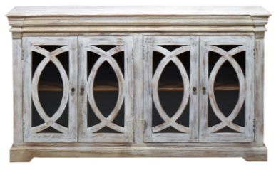 Jaipur Furniture Witt White Wash 4-Door Cabinet-2