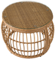 A & B Home Home Glass Top Wicker Coffee Table -1