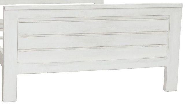 Million Dollar Rustic Frosted White Queen Ranch Panel Bed-2