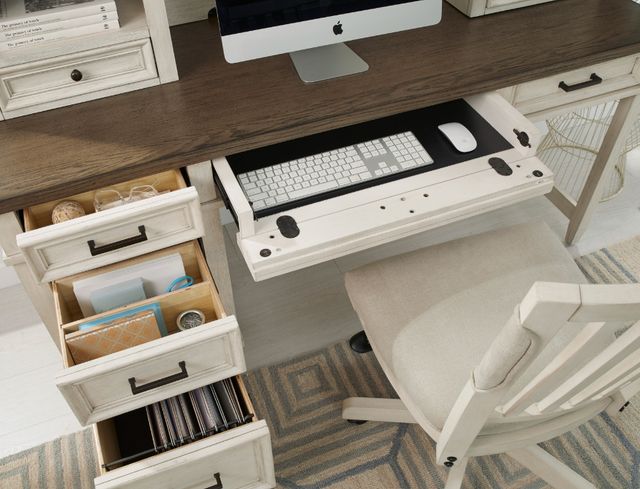 aspenhome® Caraway Aged Ivory Single Ped Desk-2