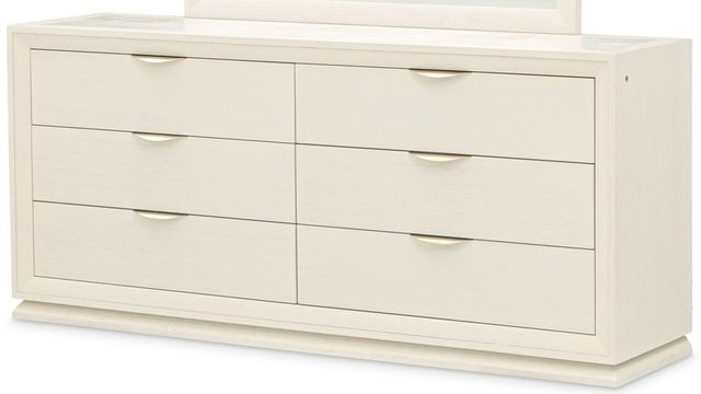Michael Amini® Portrait White Alabaster White Dresser with Mirror Set-1