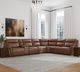 Flexsteel® Swift 6-Piece Hazelnut Leather Power Reclining Sectional with Power Headrests and Lumbar-4