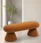 Meridian Furniture Drum Saddle Faux Shearling Teddy Fabric Upholstered Bench-4