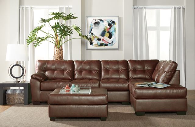 Hughes Furniture® 16900 2-Piece San Marino Hazelnut Right-Arm Facing Sectional and Chaise-1