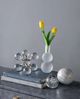 A & B Home Javier White Short Glass Candleholder-3